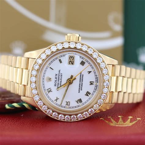 rolex president ladies yellow gold price|Rolex lady Datejust 18 ct.